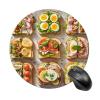 Round Mouse Pad Sandwich Encyclopedia Mouse Pad for Office Premium-Textured Mouse Mat Washable Mousepads Non-Slip Rubber Base Small Mousepad 7.8 X 7.8 X 0.1 Inches view 1