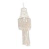 Levemolo Bohemian Macrame Lamp Shade with Tassels Hand Woven Cotton Light Cover for Bedroom Living Room and Restaurant Rustic Style Ceiling Light Cover view 1