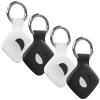 4 Pack Holder Case Compatible with Tile Mate 2022 2024 Tracker, Anti-Scratch Finder Protective Cover for Tile Tracker with Key Ring, Silicone Tile Keychain for Pets,Keys(Black Black White White) view 1