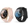 AGPTEK Smart Watch for Women, 5ATM Waterproof Smartwatch for Android and iOS Phones Pink, Black view 1