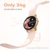 AGPTEK Smart Watch for Women, 5ATM Waterproof Smartwatch for Android and iOS Phones Pink, Black view 2