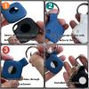 4 Pack Holder Case Compatible with Tile Mate 2022 2024 Tracker, Anti-Scratch Finder Protective Cover for Tile Tracker with Key Ring, Silicone Tile Keychain for Pets,Keys(Black White Red Blue) view 4