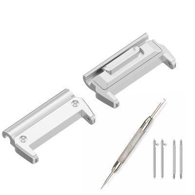 Gheper Metal Connectors Compatible with Garmin Fenix 8 51MM / Enduro 3/ Fenix 5X/6X/7X/PRO Band DIY Adapters,Stainless Steel Connector Replacement for Descent MK1/MK2/MK2i/instinct 2X