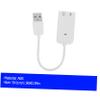 CAXUSD 2pcs USB External Sound Card Adapter Channel Independent Audio Device for Laptop and Desktop Easy and Play Noise Reduction for Streaming and Recording Pack view 2