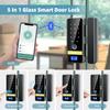 Biometric Fingerprint Glass Door Lock for Frameless Office & Shop Doors (10-12mm), Keyless Bluetooth Smart Lock with App, Time Attendance Log & Remote Code, Fits Sliding & Swing Glass Partitions view 2