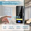 Biometric Fingerprint Glass Door Lock for Frameless Office & Shop Doors (10-12mm), Keyless Bluetooth Smart Lock with App, Time Attendance Log & Remote Code, Fits Sliding & Swing Glass Partitions view 3