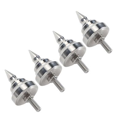 4pcs Speaker Spikes,Speaker Vibration Dampener Stand Feet Pads Shockproof Adjust Stainless Steel Isolation Spike Feet for Amplifier CD DVD Player (M12)