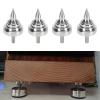 4pcs Speaker Spikes,Speaker Vibration Dampener Stand Feet Pads Shockproof Adjust Stainless Steel Isolation Spike Feet for Amplifier CD DVD Player (M12) view 3
