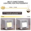 moupeaktain Metal Light Box Photography, Electric Professional Photo Studio Box, with 360 Turntable / 4 LED Light / 3000-5500k Dimmable / 5 Backdrops, for Small Items,Tb20 view 3