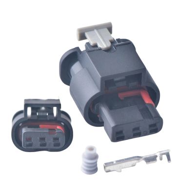 automotive wire connectors 3 Pin Automotive Reversing Radar Connector Parking Transducer Socket 1488991-5 1-1703494-1 1-1670917-5 Car maintenance(Female With Pin,10pcs)