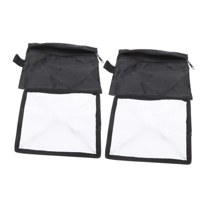 CAXUSD 2pcs Soft Flash Diffuser Sock for Strobe Lights Foldable Design for Compatible Square Overhead Flashes Hook and Quick Installation