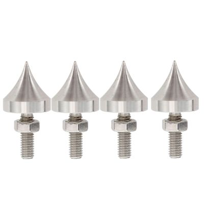 4PCS Stainless Steel Speaker Spike Pad Kits,Speaker Spike Stainless Steel Isolation Feet Shockproof Speaker Spikes for Enhancing Sound Quality (M6)