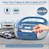 CD Player Boombox Bluetooth Cassette Player Combo + NOAA Weather Radio view 4
