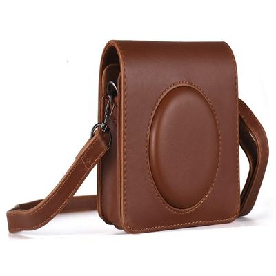 Andoer Portable Instant Camera Bag Camera Case Retro Style PU Leather Carrying Case Replacement for Kodak C300R/ Mini Shot 3 with Adjustable Shoulder Strap