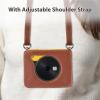 Andoer Portable Instant Camera Bag Camera Case Retro Style PU Leather Carrying Case Replacement for Kodak C300R/ Mini Shot 3 with Adjustable Shoulder Strap view 2