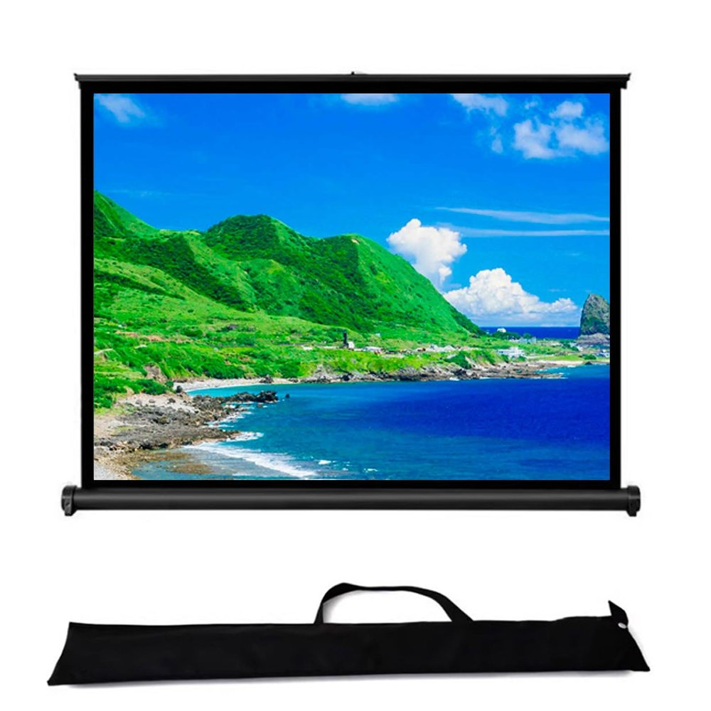 30in/40in/50in Manual Pull Up Projector Screen 16:9/4:3 4K HD Floor Standing Projector Screens Portable and Retractable Video Projection Screen Movie Screens with Storage Bag(16:9,30in)