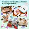 Memoqueen T02 Print Pod Mini Sticker Printer Sticker Maker Machine, Small Pocket Bluetooth Thermal Printer for Diaries, DIY, Memo, Study Notes, Fun Gifts for Kids Friends Students, Green view 3