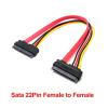 ACGTUY SATA Male to Female Adapter Cable Converter 22Pin Sata with 7pin+15pin Female to Female SATA Power Data Cable 30/50cm(Female to Female30cm) view 3