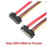 ACGTUY SATA Male to Female Adapter Cable Converter 22Pin Sata with 7pin+15pin Female to Female SATA Power Data Cable 30/50cm(Female to Female30cm) view 4