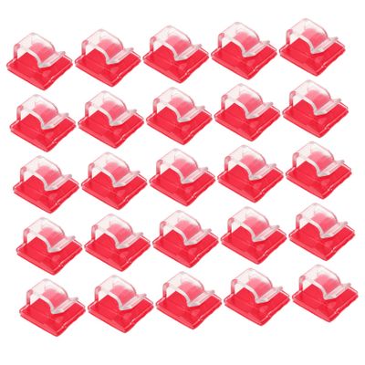 CAXUSD 50pcs Self-Adhesive Cable Clips for Wire Clamps Cable Management Holder Desk Organizer Cord Keeper