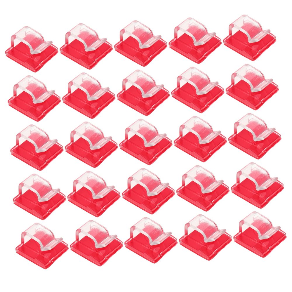 CAXUSD 50pcs Self-Adhesive Cable Clips for Wire Clamps Cable Management Holder Desk Organizer Cord Keeper