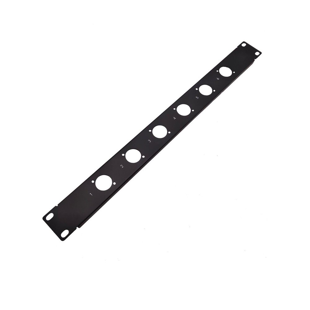 6-Hole 1U Audio Rack Panel Chassis Mount for Neutrik D Size XLR 1/4' TRS SPEAKON