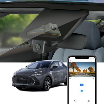 Fitcamx 4K Dash Cam Suitable for Toyota C-HR 2024 2025, OEM Factory Look, UHD 2160P Video, Built-in WiFi & APP, Loop Recording, G-Sensor, Night Vision, Plug & Play, with 64GB MicroSD Card
