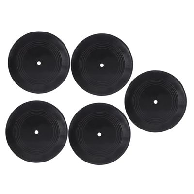 HOLIDYOYO 5pcs Vinyl Record Wall Decor Fake Blank Records Art Home Decor DIY Craft Supplies