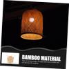 BUTIFULSIC 2pcs Woven Bamboo Lampshade Pendant Light Covers for Bulb Lamp Decorative Hanging Lampshade view 2