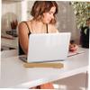 CIYODO Wooden Laptop Riser Stand for Desk Portable Ergonomic Notebook Holder with Natural Wood Grain for Multi-Functional Design to Reduce Neck Fatigue view 4