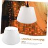 KICHOUSE Linen White Semicircular Lampshade Floor Lamp Table Light Cover E27 Bulb Soft Light view 3