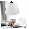 KICHOUSE Linen White Semicircular Lampshade Floor Lamp Table Light Cover E27 Bulb Soft Light view 4