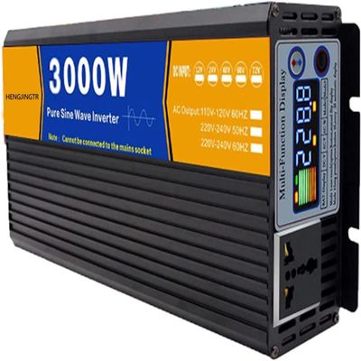 CCChosmo 3000W DC 12V/24V/48V/60V/72V Pure Sine Wave Inverter Charger DC to AC 110V Low Frequency Solar Power Inverter Converter for Truck, Home, Vehicles (3000W,24v)