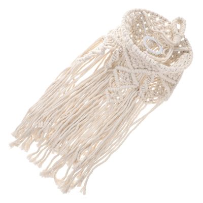 KICHOUSE Macrame Lampshade Ceiling Lamp Cover Cotton Woven Decorative Light Shade