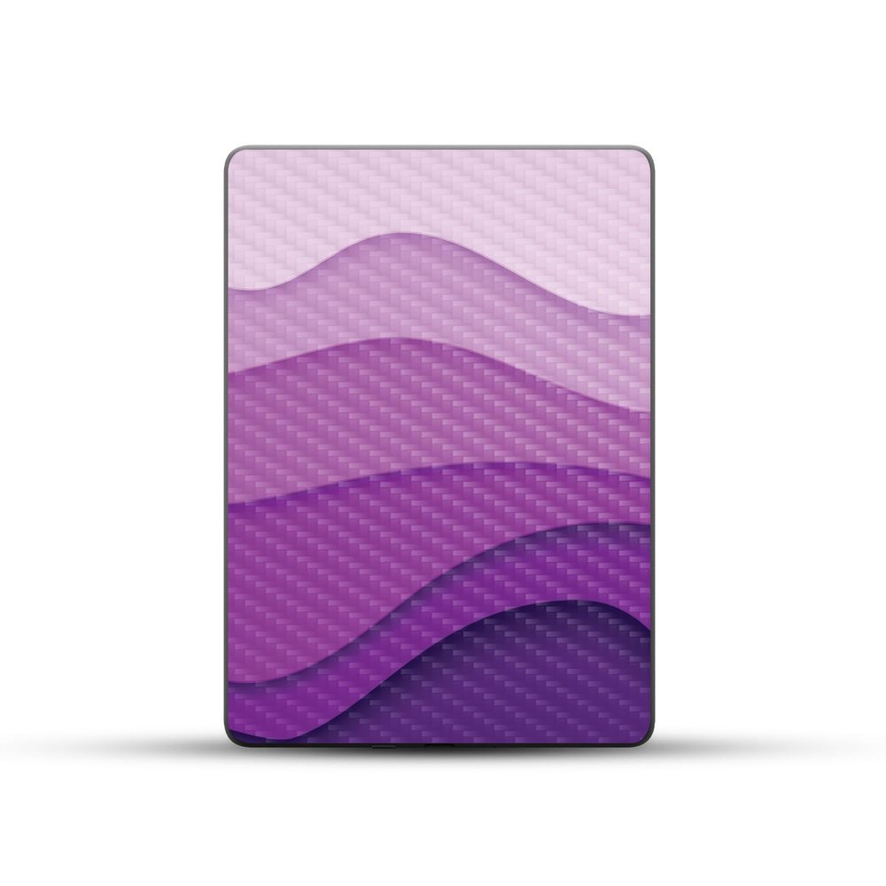 Carbon Fiber Skin Compatible with Amazon Kindle Paperwhite 5 6.8-inch 11th Gen (2021) - Papercraft Purple - Premium 3M Vinyl Protective Wrap Decal Cover | Crafted in The USA by MightySkins