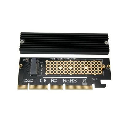 Adapter Card, M.2 NVMe SSD NGFF to PCIE X4 X8 X16 M Key Interface Card with Heatsink Sticker for Windows 7/8 / 10 Upgrade