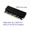 Adapter Card, M.2 NVMe SSD NGFF to PCIE X4 X8 X16 M Key Interface Card with Heatsink Sticker for Windows 7/8 / 10 Upgrade view 2