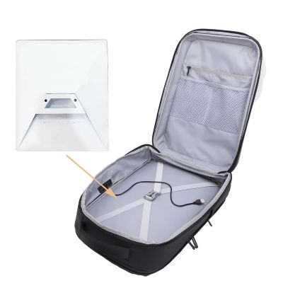 Mini Travel Bag, Backpack with Combination Lock, Satellite Outdoor Carrying Case, Dish Accessories Storage Bag for Cables, Power Supply