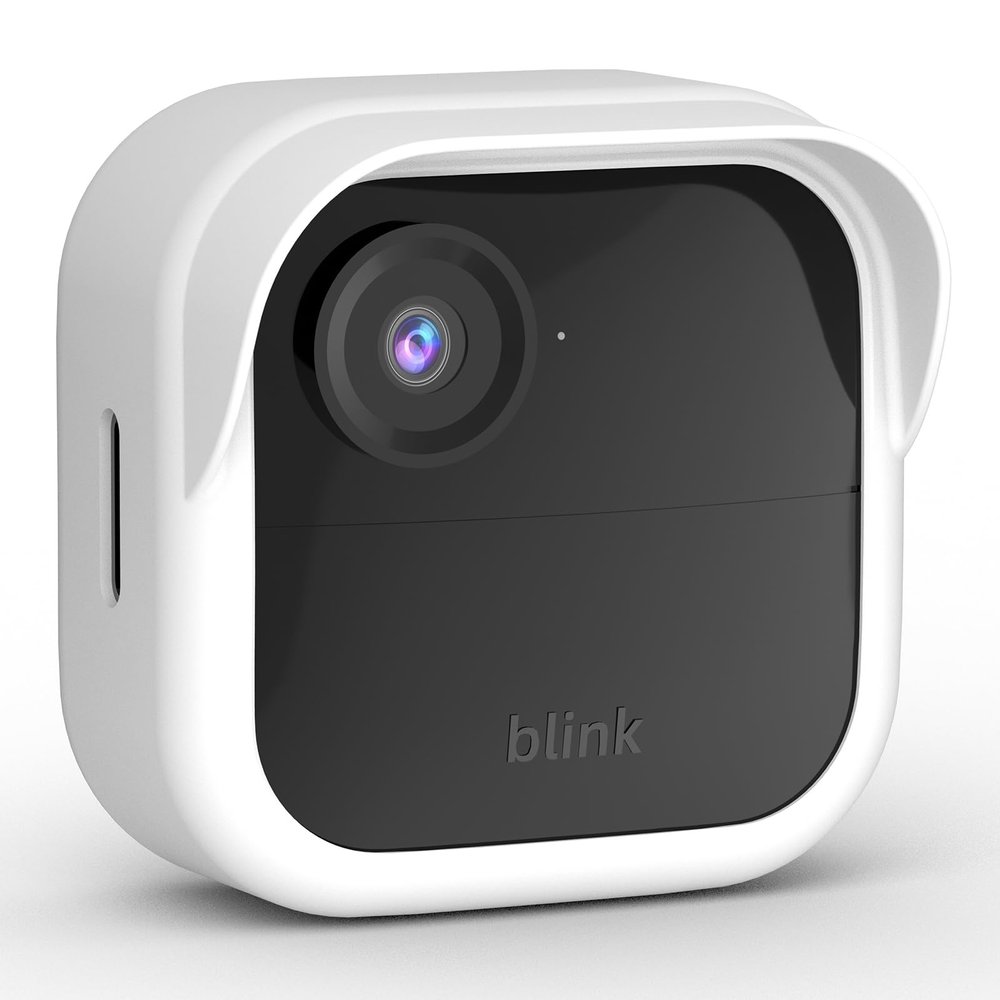 Silicone Skin Case/Cover for Blink Outdoor 4 (4th Gen) - Weatherproof Silicone Case with Brim for Full Camera Protection, Blink Outdoor 4 Smart Security Camera Accessories (White, 1 Pack)