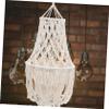 Cabilock Indoor Ceiling Lamp Cover Cotton Rope Woven Lampshade Macrame Hanging Light Shade for Bohemian Decor view 3