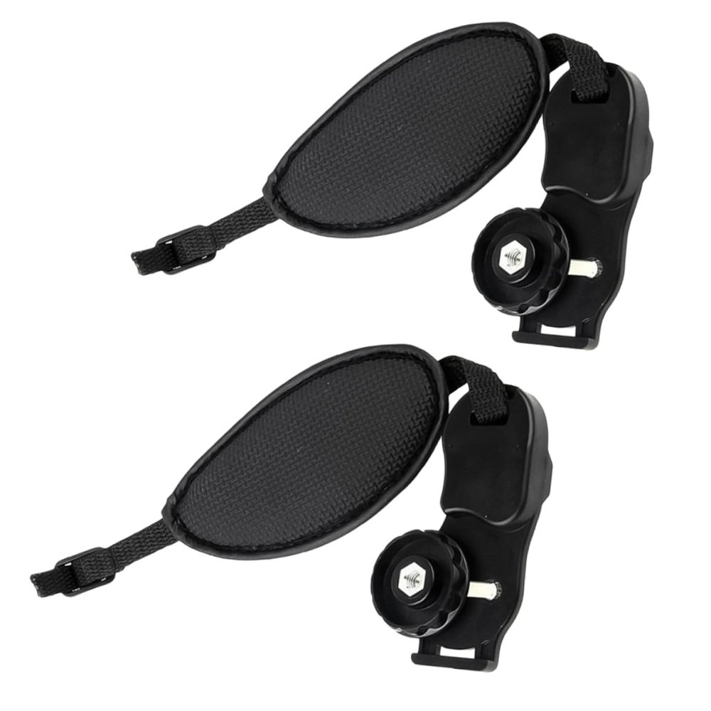 BRIGHTFUFU 2pcs Camera Wrist Strap Stabilizer Oval Shape Hand Strap for Dslr Mirrorless Cameras Durable Material Secure and Comfortable Design to Prevent Drops Black