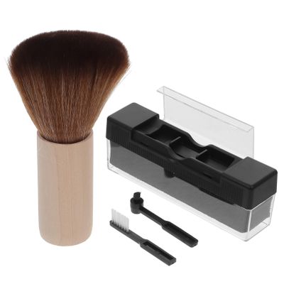 DOITOOL 1set Vinyl Record Cleaning Brush Set -Static Vinyl Record Cleaner Kit Gentle Bristles for Dust Removal Essential Turntable Maintenance Tools