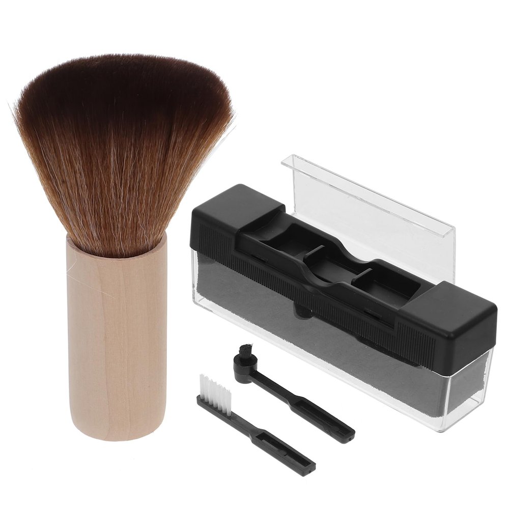 DOITOOL 1set Vinyl Record Cleaning Brush Set -Static Vinyl Record Cleaner Kit Gentle Bristles for Dust Removal Essential Turntable Maintenance Tools