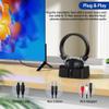 BESIGN BTH02 Wireless Headphones for TV Watching with Bluetooth Transmitter Charging Dock, Bluetooth TV Headphones Wireless for Seniors, Bluetooth Headsets, 100ft Range No Audio Delay view 2