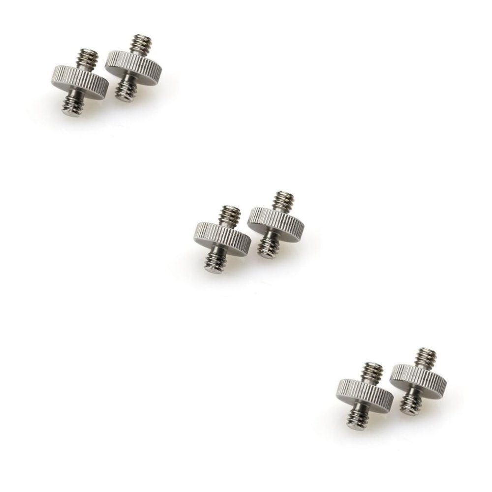 CAXUSD 6pcs Male to Male Conversion Screw Threaded Screw Adapter for Camera Mount