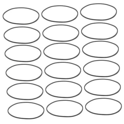 Hoement 20pcs Recorder Rubber Belts Durable Replacement for Cassette Player Square Flat Design for Tape Deck Maintenance and Smooth Playback