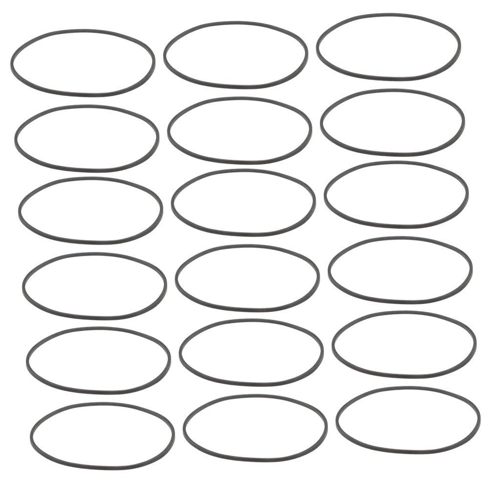 Hoement 20pcs Recorder Rubber Belts Durable Replacement for Cassette Player Square Flat Design for Tape Deck Maintenance and Smooth Playback