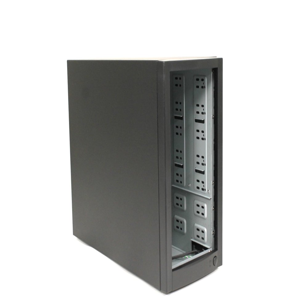 DupliM External 7-Bay Duplicator Case Enclosure Tower for DVD CD Blu-ray HDD USB - Includes UL Power Supply