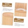 HOLIDYOYO Bamboo Pendant Lamp Shade Decorative Woven Lamp Shade Cover Home Decor Rustic Style view 3