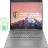 HP Chromebook 14" Business & Student Laptop Computer,4GB RAM,64GB eMMC, 4-Cores Intel Celeron, HD Webcam, Long Battery Life, Chrome OS, PLUSERA Earphones view 1